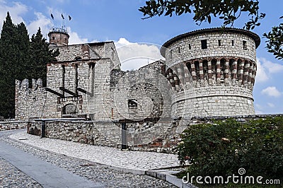 Castle of Brescia Stock Photo