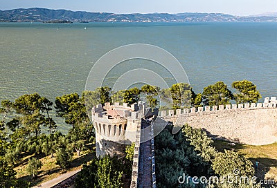Castle of Castiglione del lago, Trasimeno, Italy Stock Photo