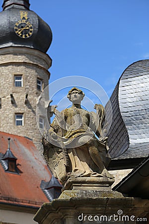 Castle and Castle Garden Weikersheim Germany Editorial Stock Photo