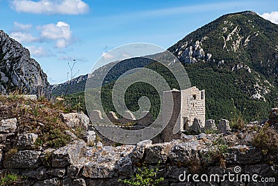 Castle in Cathar country Stock Photo