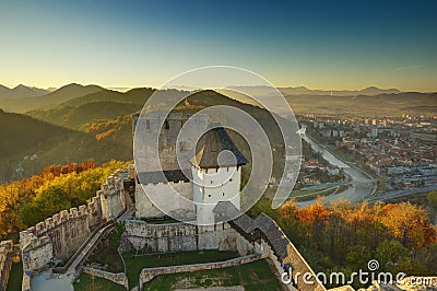 Castle Celje in Slovenia - autumn picture Stock Photo