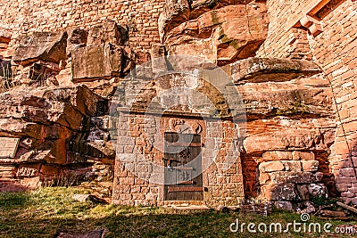 Castle chateau Haut-Koenigsbourg in Orschwiller Editorial Stock Photo