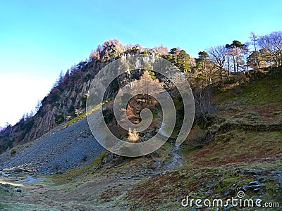 Castle Crag near Rosthwaite, Lake District Stock Photo