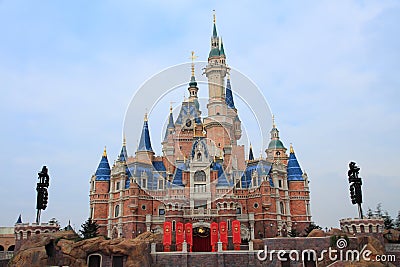 Castle at Disney World in shanghai Editorial Stock Photo