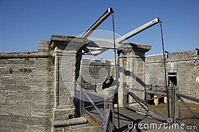 Castle Draw Bridge Stock Photo