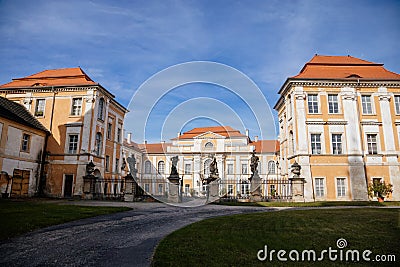 Castle Duchcov, chateau in classicist style, northern Bohemia, Czech Republic Editorial Stock Photo