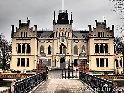 The castle evenburg in the german City Leer Stock Photo