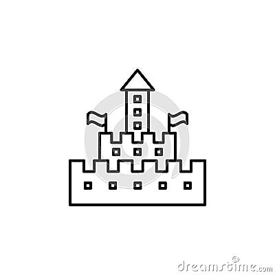 Castle, fairy tale icon. Element of fairy Tale icon Stock Photo