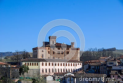 Castle `Falletti` of Barolo, Cuneo - Piedmont Stock Photo