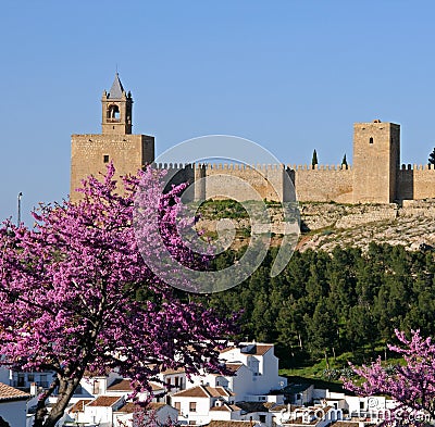 Castle Fortress, Antequera, Andalusia Spain. Stock Photo