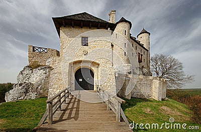 Castle in Bobolice Poland Stock Photo
