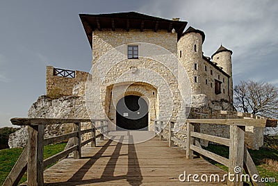 Castle in Bobolice Poland Stock Photo