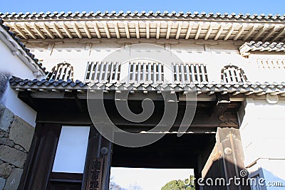 Castle gate of Himeji castle in Himeji Stock Photo