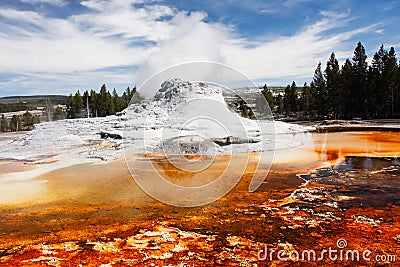 Castle Geyser Stock Photo