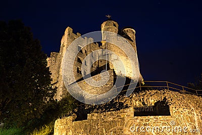 Castle greifenstein hesse germany at night Stock Photo