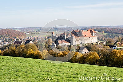 Castle Harburg in bavaria, Germany Stock Photo