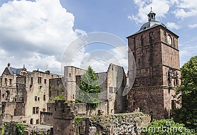 Castle of Heidelberg (Heidelberger Schloss) Stock Photo