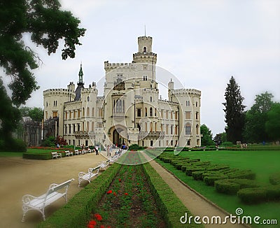 Castle Hluboka nad Vltavou Editorial Stock Photo