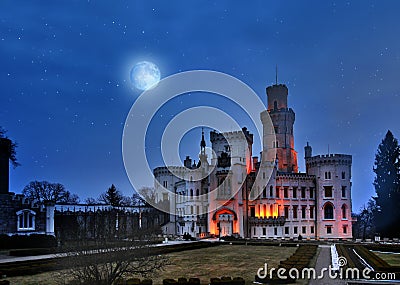 Castle Hluboka, Prague Czech republic Stock Photo