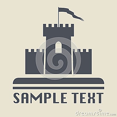 Castle icon or sign Vector Illustration