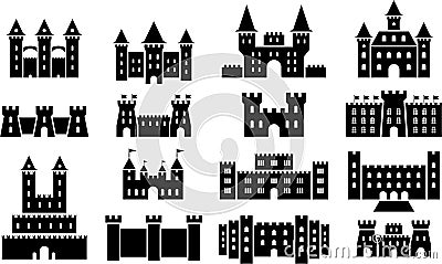 Castle icons Vector Illustration