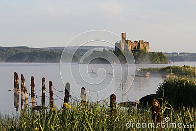 Castle island on lough key lake, roscommon, ireland Stock Photo