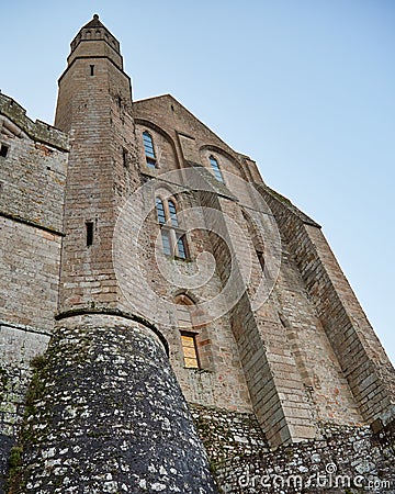 The castle on the island of Mont Saint Michel Stock Photo