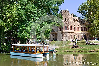 Castle Januv hrad, Lednice park (UNESCO), Czech republic Editorial Stock Photo