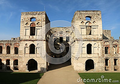 Castle KrzyÅ¼topÃ³r w Ujazd, Poland, castle ruins, architecture Stock Photo