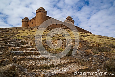 Castle Lacalaora, Granada, Andalusia, Spain Stock Photo