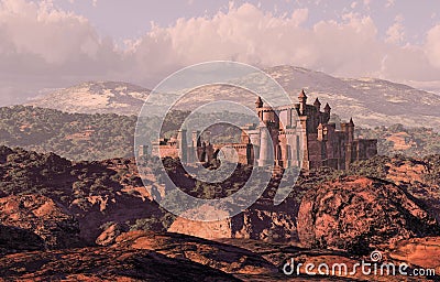 Castle Landscape Stock Photo