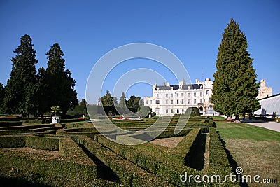 The castle Lednice - South of Moravia - Czech Repu Stock Photo