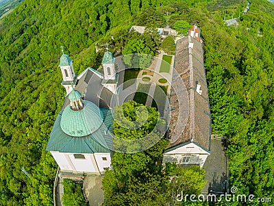 Leopoldsberg castle in Vienna, Austria Stock Photo