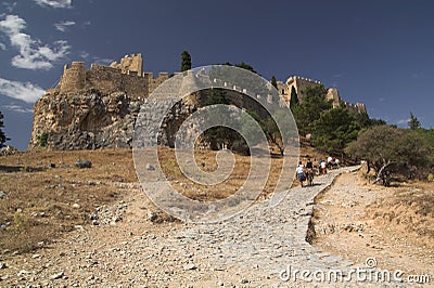 Castle of Lindos Stock Photo