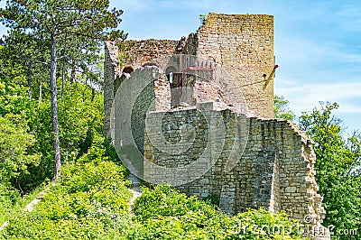Castle Lobdeburg in Jena Lobeda Stock Photo