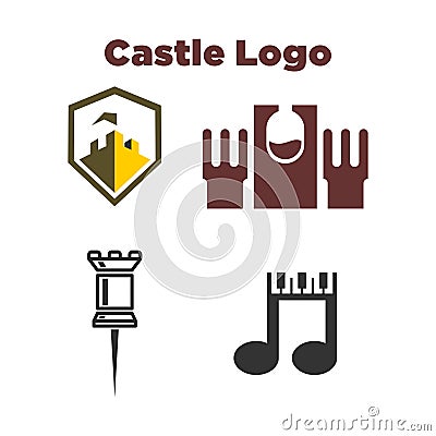 Castle Logo Template Vector Illustration