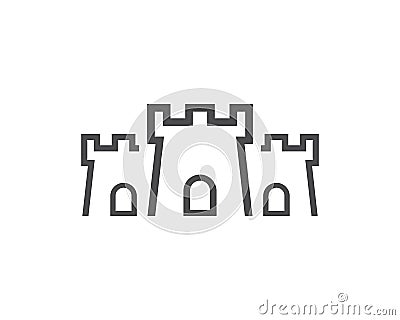 castle logo vector Vector Illustration