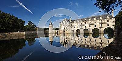 Castle of the Loire Valley - Chenoceau Stock Photo