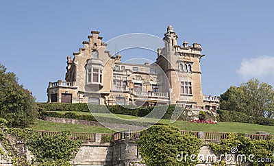 Castle look a like house in Getxo, Bilbao Spain Stock Photo