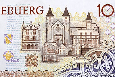 Castle from Luxembourgish Francs Stock Photo