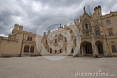 Castle Main Courtyard Stock Photo