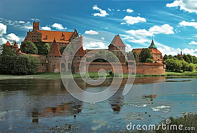 The castle in Malbork - Poland. Stock Photo