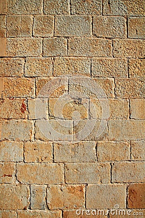 Castle masonry wall carved stone Stock Photo