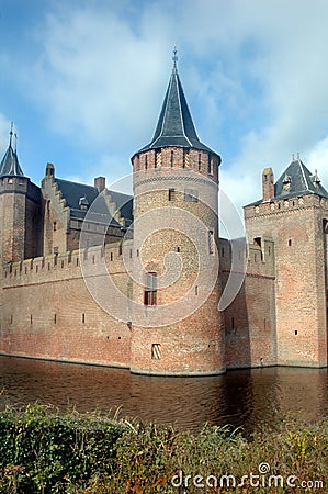 Castle with moat Editorial Stock Photo