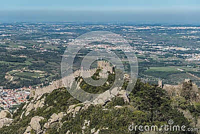 Castle of the Moors Castelo dos Mouros, Sintra, Portugal Stock Photo