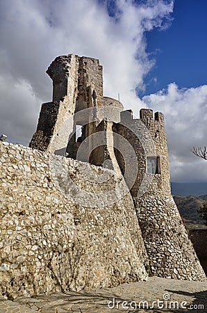 Castle of Morano Calabro, Pollino National Park, Italy Stock Photo