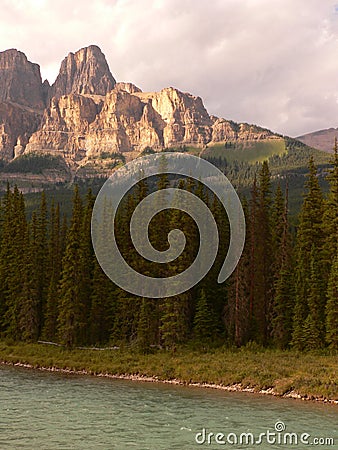 Castle Mountain Stock Photo