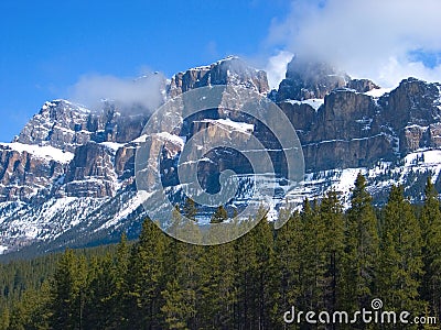 Castle Mountain Stock Photo