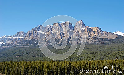 Castle Mountain Stock Photo