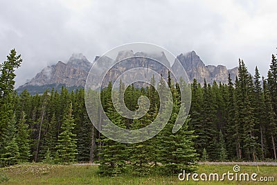 Castle Mountain, Banff Stock Photo
